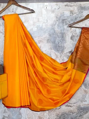 Mustard Bronze Floral Saree