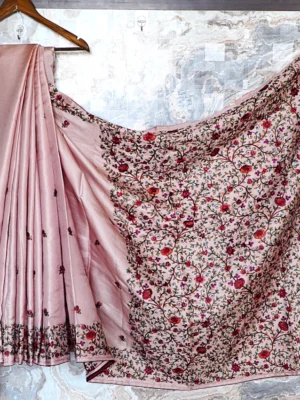 Nude Kashmiri Jaal Saree