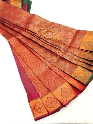 Maroon Zari Silk Saree