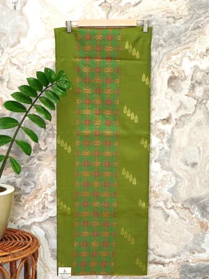 Moss Green Coral Zari Saree