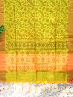 Moss Green Multi Pallu Saree