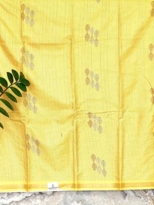 Yellow Turquoise Embroidery Saree